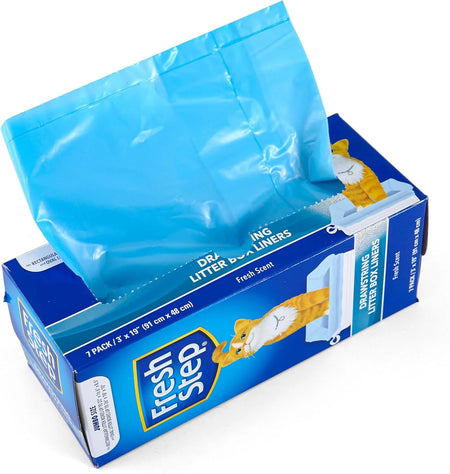 Forros De Caja De Arena Con Cordón, Tamaño Jumbo, 36" X 19" - Paquete De 7