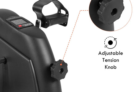 Mini Indoor Pedal Exerciser Cycle Bike Leg Arm Desk W/Lcd Display Fitness Portable Pedal Stationary Bike Home Exercise Black