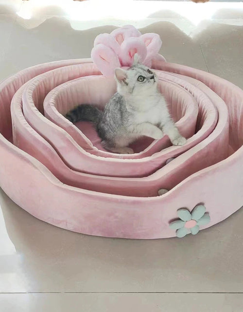 Load image into Gallery viewer, Detachable Pet Bed Pet Bed Detachable Washable Dog Sleeping Bed Soft Comfortable Warm Cat Bed for Four Seasons Soft Pet Bed
