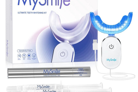 Ultimate Teeth Whitening Kit with 28 LED Light, 4X 3ML 35%CP Teeth Whitening Gel, 1X 4ML Teeth Whitening Pen, 10 Min, Remove 10 Years of Stains