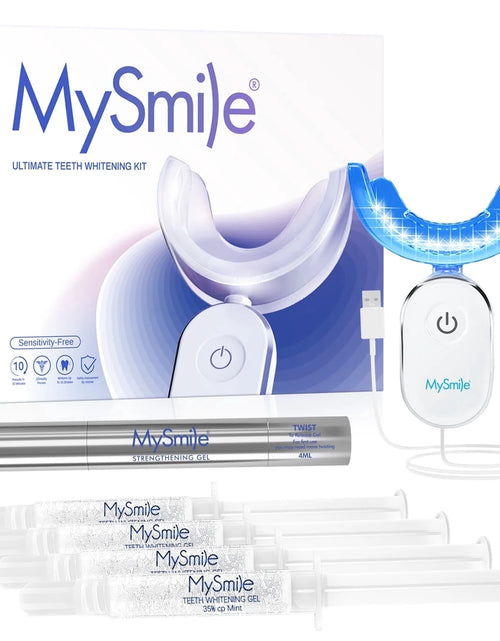 Load image into Gallery viewer, Ultimate Teeth Whitening Kit with 28 LED Light, 4X 3ML 35%CP Teeth Whitening Gel, 1X 4ML Teeth Whitening Pen, 10 Min, Remove 10 Years of Stains
