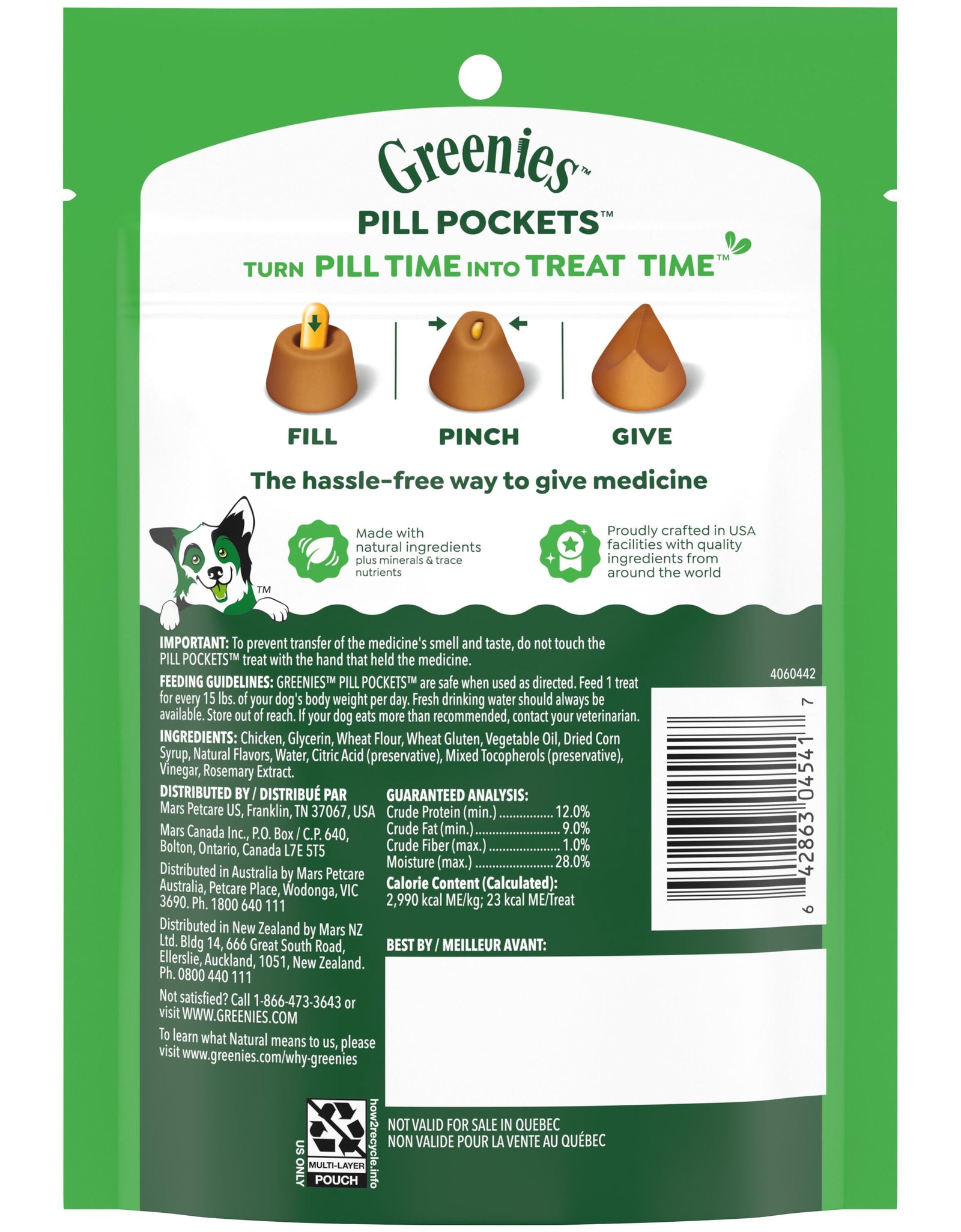 Pill Pockets for Dogs Chicken Flavor Large, Capsule Size Soft Dog Treats, 7.9 Oz, (30 Pk)