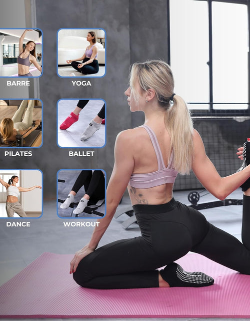 Load image into Gallery viewer, Yoga Socks for Women Non-Slip W/ Grips, Ideal for Pilates, Pure Barre, Maternity, Barefoot Workout, Dance
