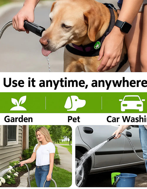 Load image into Gallery viewer, Stainless Steel Metal Garden Water Hose Pipe Flexible Lightweight 25/50/75/100FT
