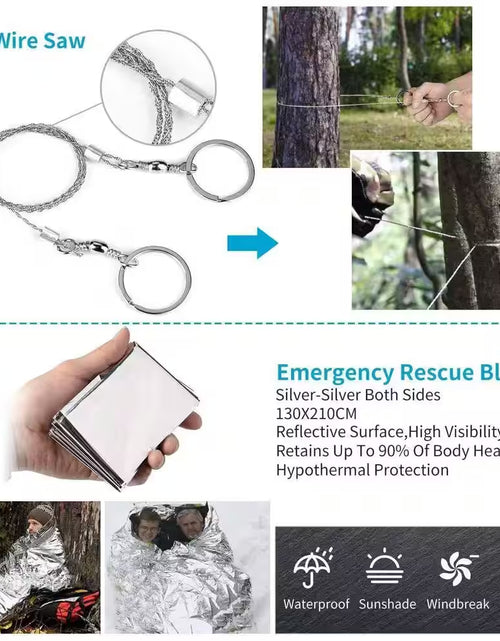 Load image into Gallery viewer, 14 In. 1 Outdoor Emergency Survival Kit for Camping, Hunting, Hiking Survival Gear and Equipment, Camping Accessories
