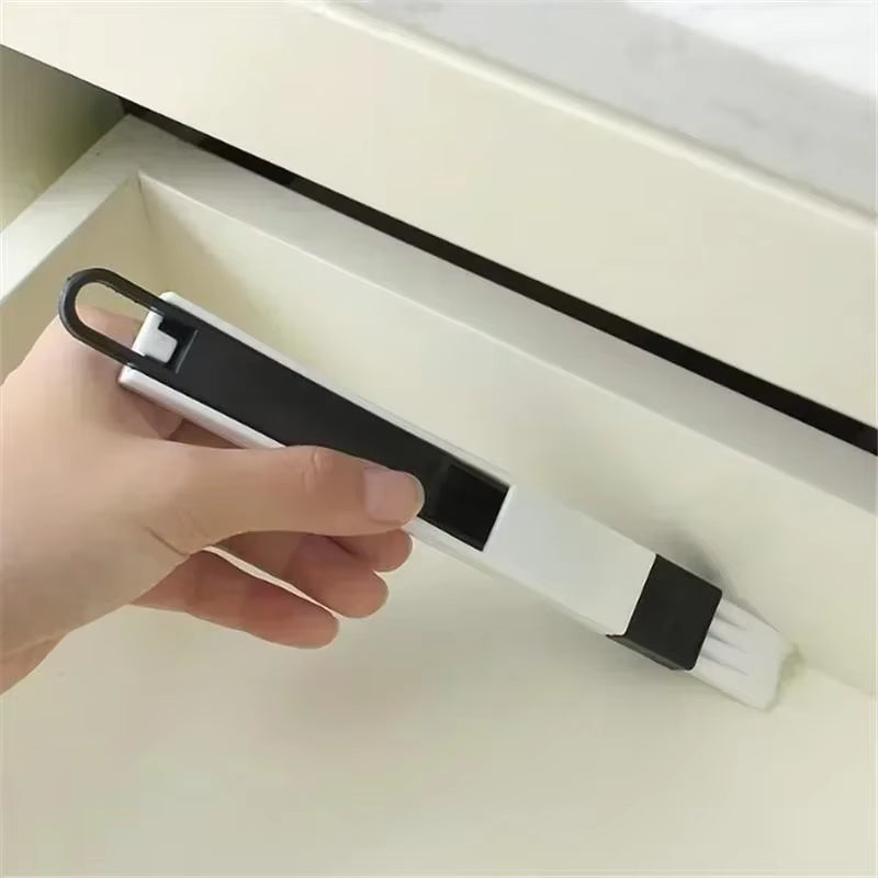 CleanSweep Polished Window Track & Keyboard Brush- Nook & Cranny Dust Shovel for Effortless Cleaning