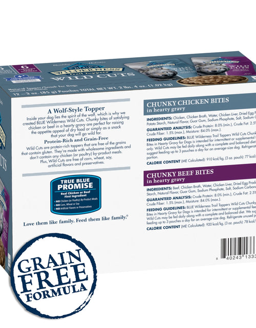 Load image into Gallery viewer, (4 Pack)  Wilderness Wild Cuts Wet Dog Food Toppers, Chicken &amp; Beef, 3-Oz. (12 Count)
