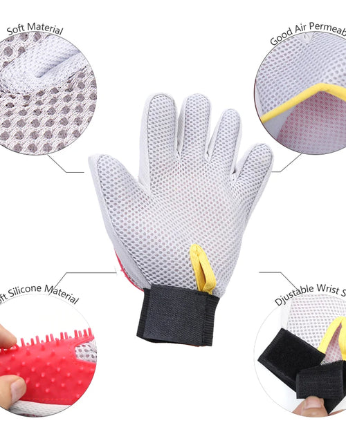 Load image into Gallery viewer, Soft Pet Grooming Gloves Hair Remover Deshedding for Cats, Dogs, Rabbits and Horses
