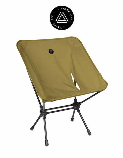 Load image into Gallery viewer, Low Back Ultralight Folding Camping Chairs with Storage Pouch - Khaki
