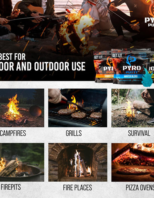 Load image into Gallery viewer, Pyro Putty: Single Use Waterproof Survival Fire Starter, 20 or 50 Ct Foil Packs, Easy Tear, Easy Ignite, Fire Starters for Campfires
