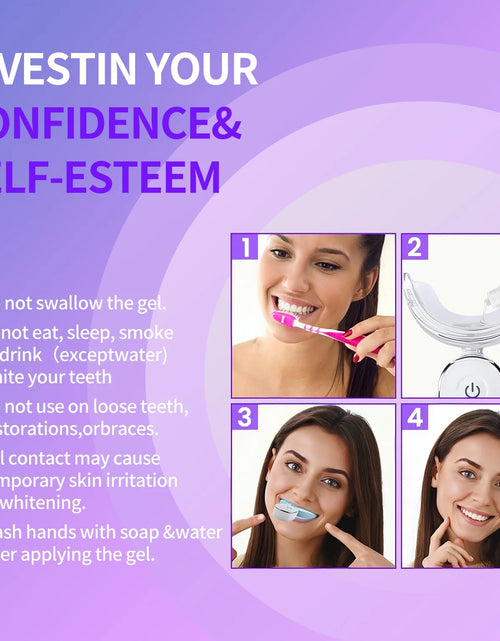 Load image into Gallery viewer, Ultimate Teeth Whitening Kit with 28 LED Light, 4X 3ML 35%CP Teeth Whitening Gel, 1X 4ML Teeth Whitening Pen, 10 Min, Remove 10 Years of Stains
