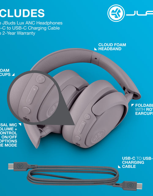 Load image into Gallery viewer, Jbuds Lux Active Noise Cancellation Bluetooth Headphones
