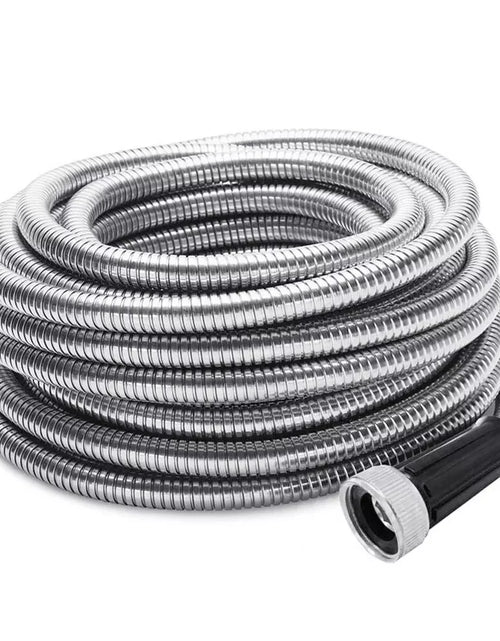 Load image into Gallery viewer, Stainless Steel Metal Garden Water Hose Pipe Flexible Lightweight 25/50/75/100FT
