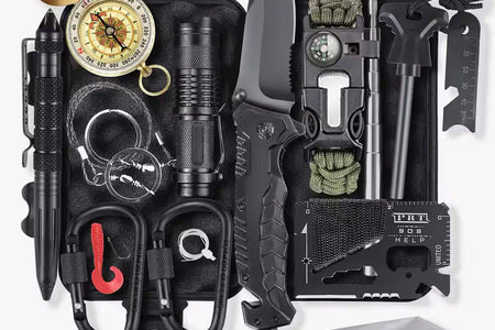 14 In. 1 Outdoor Emergency Survival Kit for Camping, Hunting, Hiking Survival Gear and Equipment, Camping Accessories