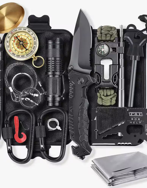 Load image into Gallery viewer, 14 In. 1 Outdoor Emergency Survival Kit for Camping, Hunting, Hiking Survival Gear and Equipment, Camping Accessories
