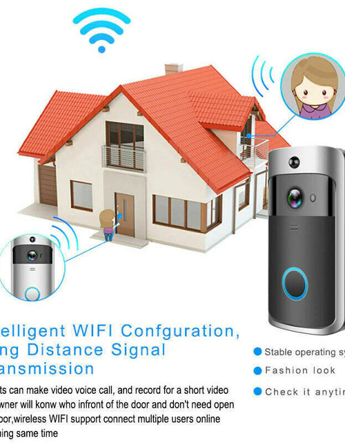 Load image into Gallery viewer, Smart Wireless Wifi Video Doorbell Phone Door Ring Intercom Security Camera Bell
