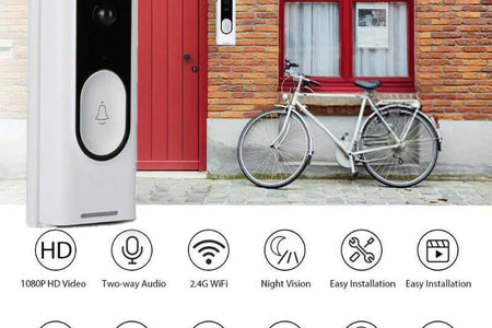 Wifi Ring Doorbell 1080P HD Security Camera Wireless Door Bell Camera with Chime