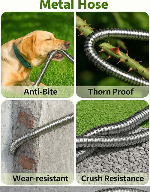 Load image into Gallery viewer, Stainless Steel Metal Garden Water Hose Pipe Flexible Lightweight 25/50/75/100FT
