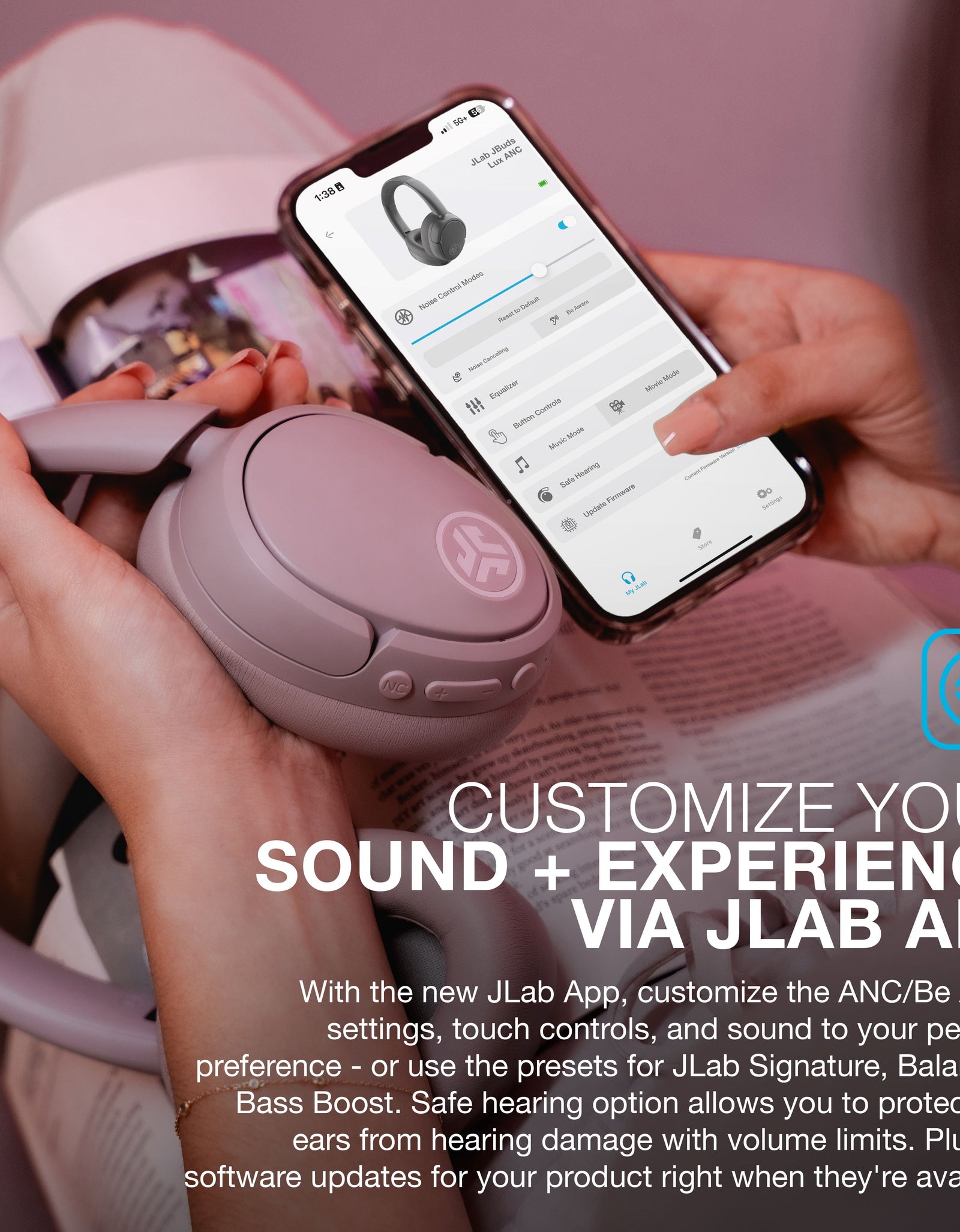 Jbuds Lux Active Noise Cancellation Bluetooth Headphones
