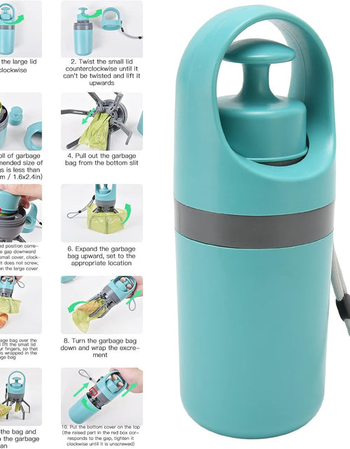 Load image into Gallery viewer, Dog Claw Poop Scooper, Lightweight Portable Poop Scooper with Bag Dispenser Dog Waste Picker Retractable Hanging Strap Pet Waste Scooper for Outdoor Walking
