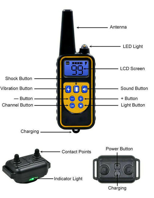 Load image into Gallery viewer, 3000 FT Dog Training US Collar Rechargeable Remote Shock PET Waterproof Trainer
