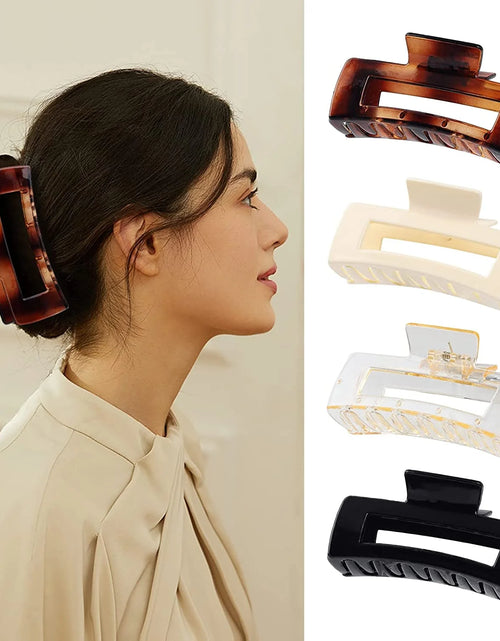 Load image into Gallery viewer, 8 Pack Large Hair Claw Clips, Women &amp; Girls Vintage Jaw Clips, Strong Hold Matte Claw Hair Clips for Thick Hair &amp; Thin Hair (4.3 Inch)
