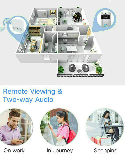 Load image into Gallery viewer, Smart Wireless Wifi Video Doorbell Phone Door Ring Intercom Security Camera Bell
