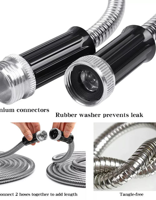 Load image into Gallery viewer, Stainless Steel Metal Garden Water Hose Pipe Flexible Lightweight 25/50/75/100FT
