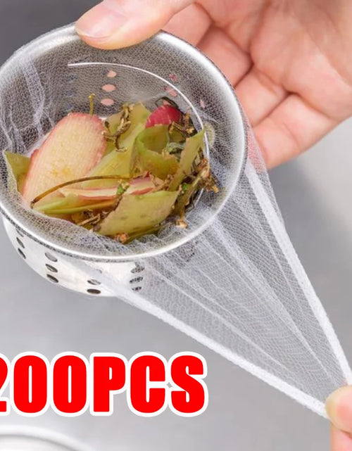 Load image into Gallery viewer, 30/200Pcs Disposable Kitchen Sink Filter Sewer Drain Anti-Blocking Garbage Bag Pool Leak Mesh Bag Mesh Strainer Sink Garbage Net
