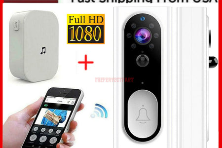 Wifi Ring Doorbell 1080P HD Security Camera Wireless Door Bell Camera with Chime