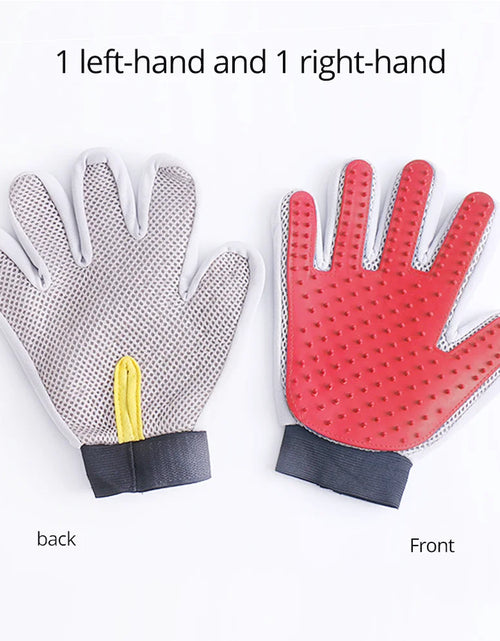 Load image into Gallery viewer, Soft Pet Grooming Gloves Hair Remover Deshedding for Cats, Dogs, Rabbits and Horses
